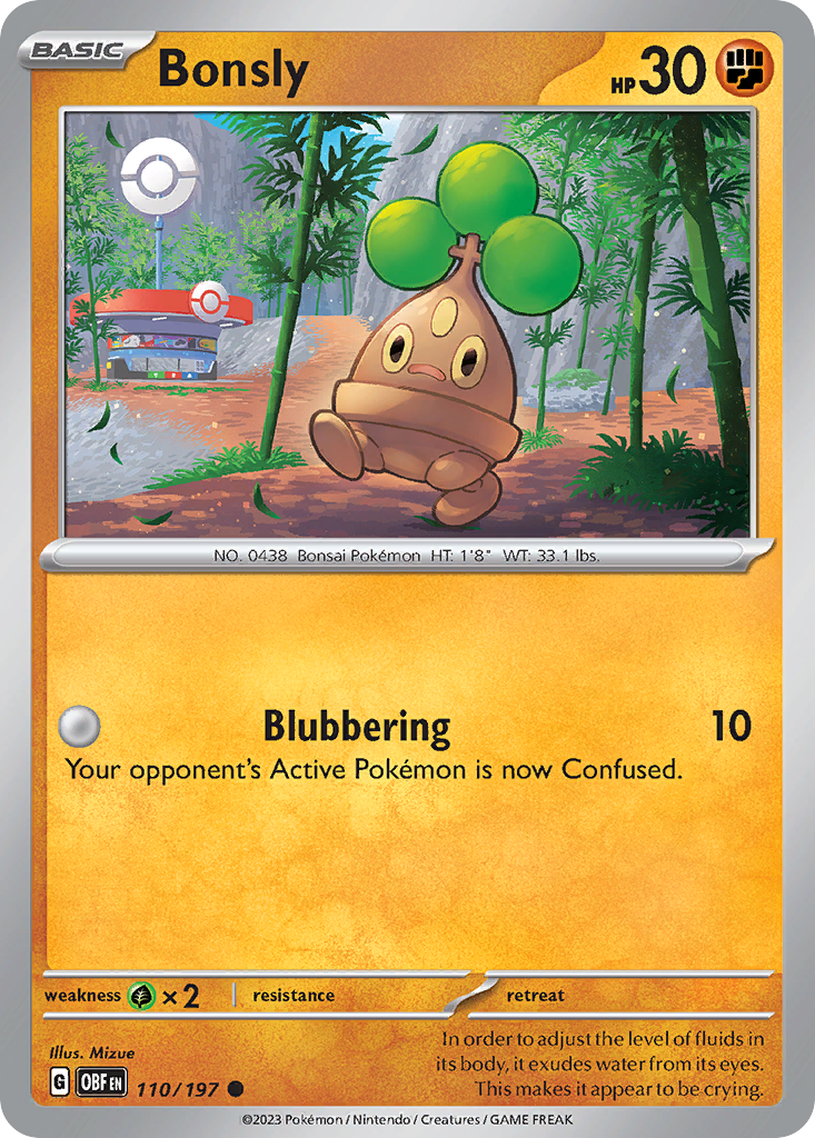Bonsly - 110/197 - Normal - NM - Common - Obsidian Flames