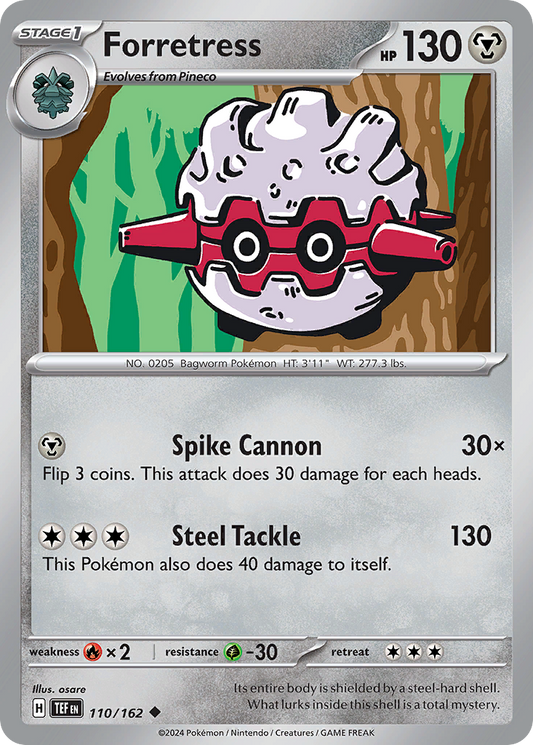 Forretress - 110/162 - Reverse Holofoil - NM - Uncommon - Temporal Forces