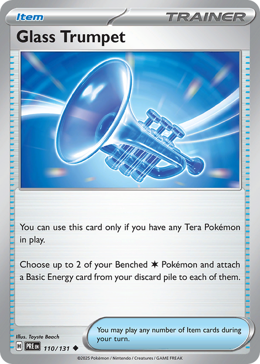 Glass Trumpet - 110/131 - Normal - NM - Uncommon - Prismatic Evolutions