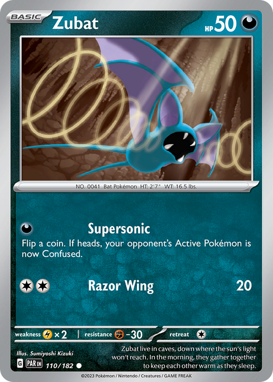 Zubat - 110/182 - Normal - NM - Common - Paradox Rift