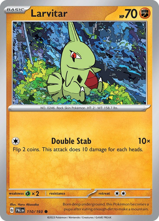 Larvitar - 110/193 - Normal - NM - Common - Paldea Evolved