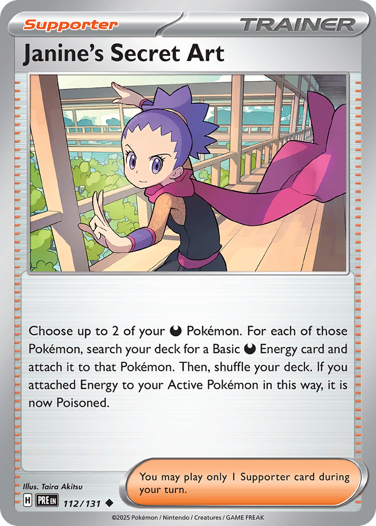 Janine's Secret Art - 112/131 - Normal - NM - Uncommon - Prismatic Evolutions