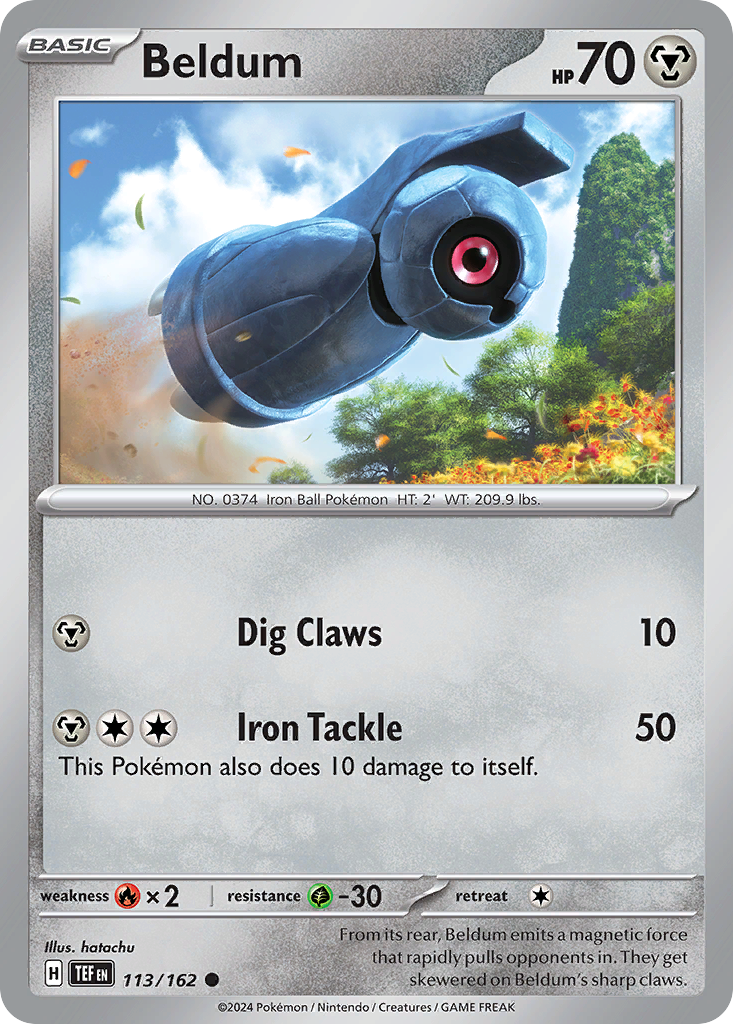 Beldum - 113/162 - Reverse Holofoil - NM - Common - Temporal Forces