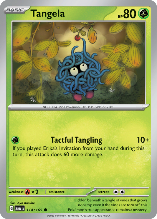 Tangela - 114/165 - Reverse Holofoil - NM - Common - 151