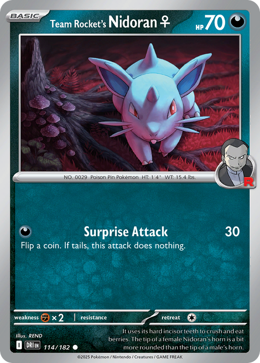 Team Rocket's Nidoran♀ - 114/182 - Normal - NM - Common - Destined Rivals
