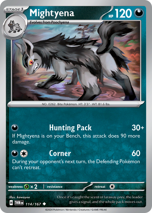 Mightyena - 114/167 - Normal - NM - Uncommon - Twilight Masquerade