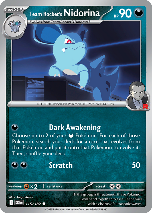 Team Rocket's Nidorina - 115/182 - Normal - NM - Common - Destined Rivals
