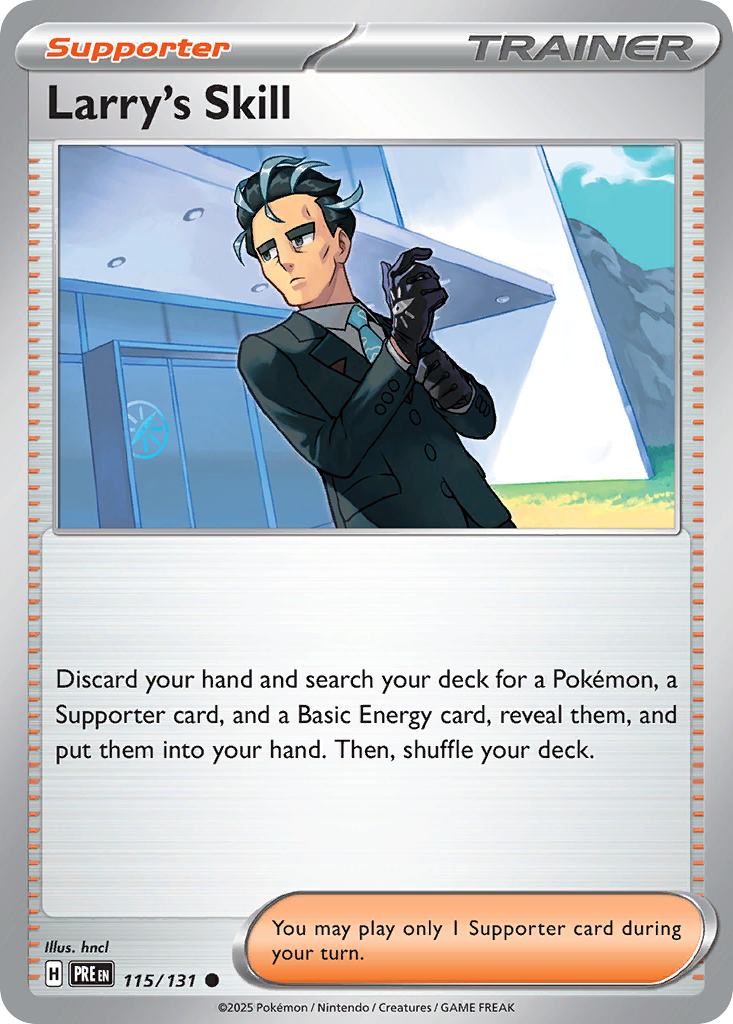 Larry's Skill - 115/131 - Normal - NM - Common - Prismatic Evolutions