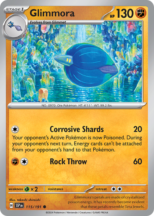 Glimmora - 115/191 - Reverse Holofoil - NM - Common - Surging Sparks