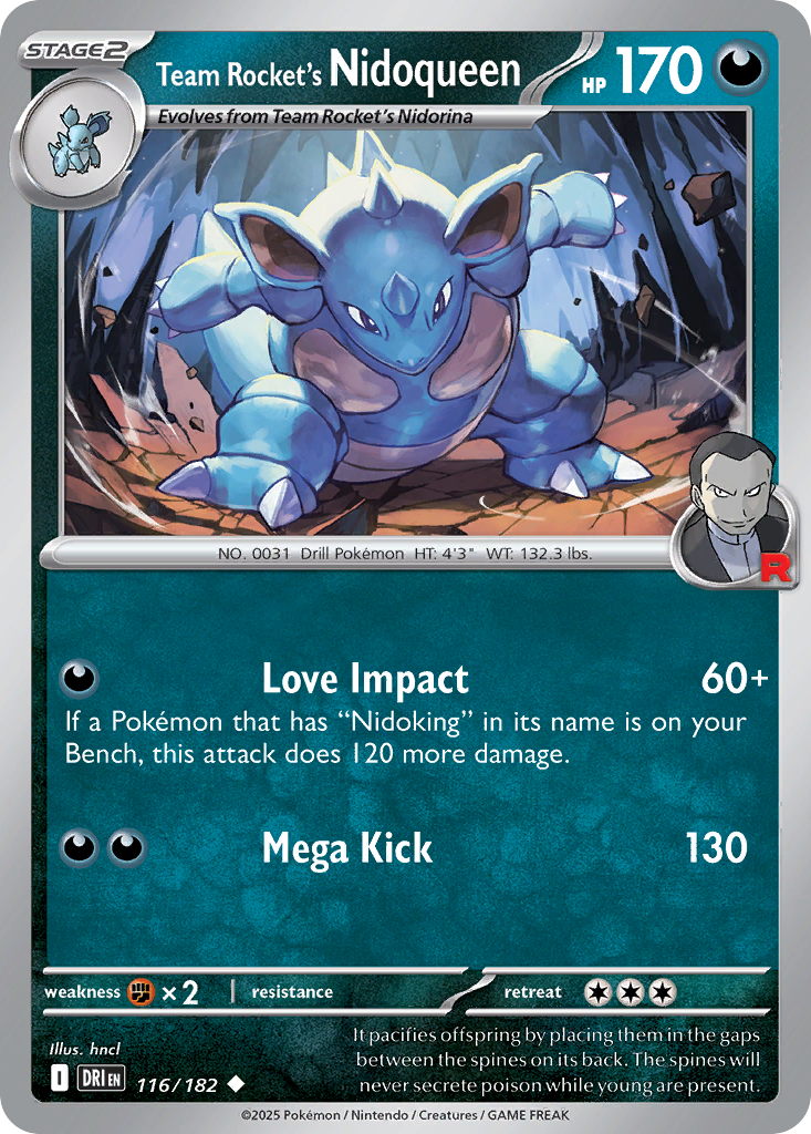 Team Rocket's Nidoqueen - 116/182 - Normal - NM - Uncommon - Destined Rivals
