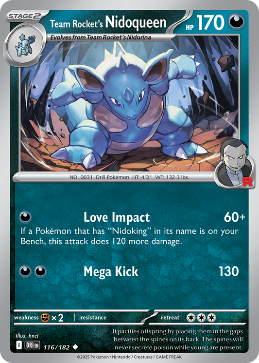 Team Rocket's Nidoqueen - 116/182 - Normal - NM - Uncommon - Destined Rivals
