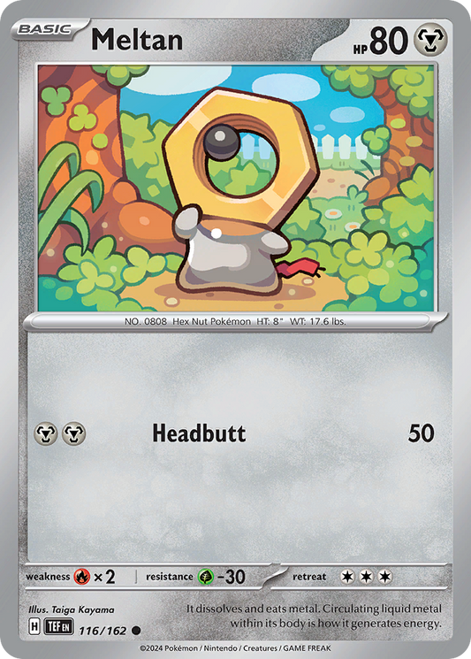 Meltan - 116/162 - Reverse Holofoil - NM - Common - Temporal Forces