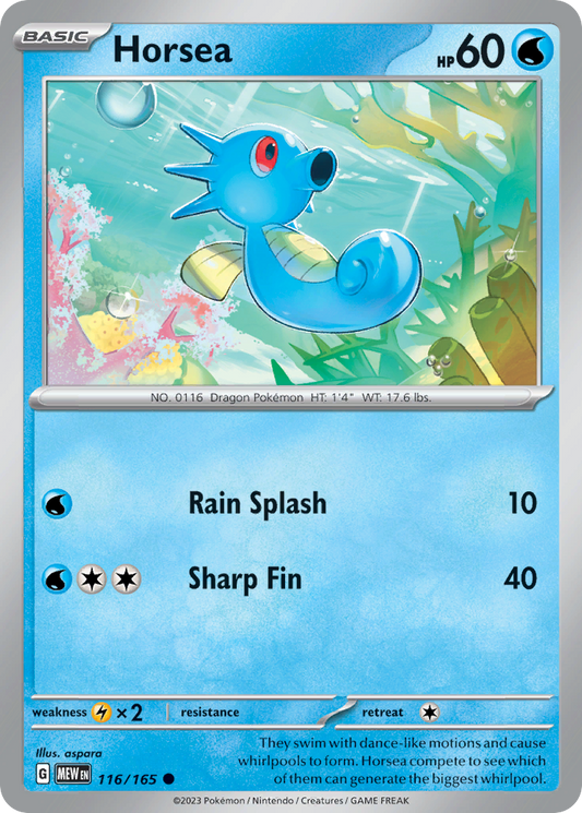 Horsea - 116/165 - Normal - NM - Common - 151