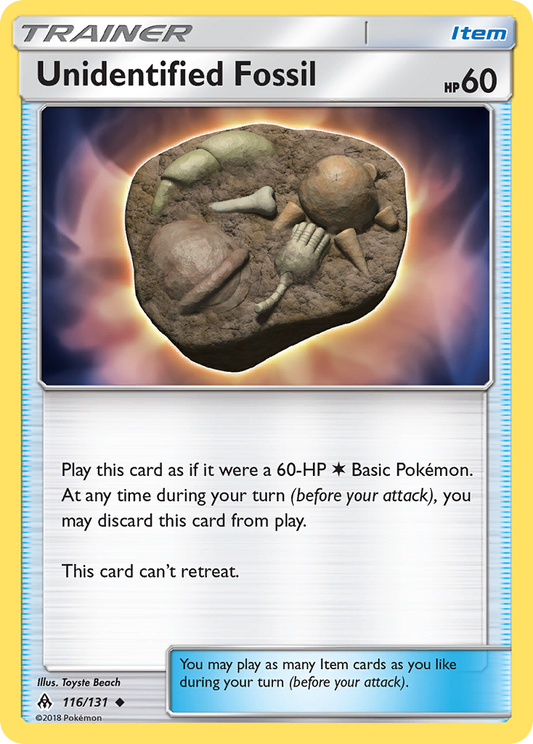 Unidentified Fossil - 116/131 - Normal - NM - Uncommon - Forbidden Light