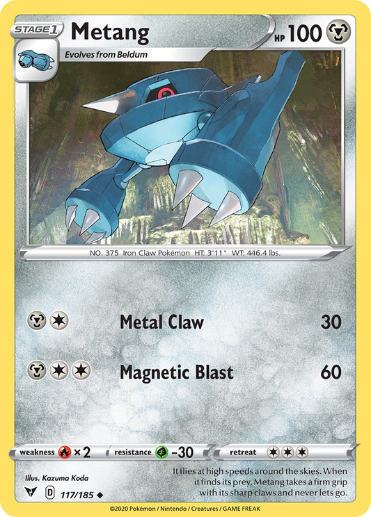 Metang - 117/185 - Normal - NM - Uncommon - Vivid Voltage