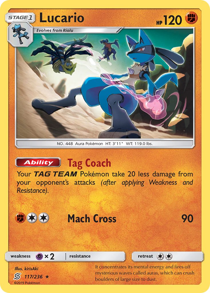 Lucario - 117/236 - Normal - NM - Rare - Unified Minds