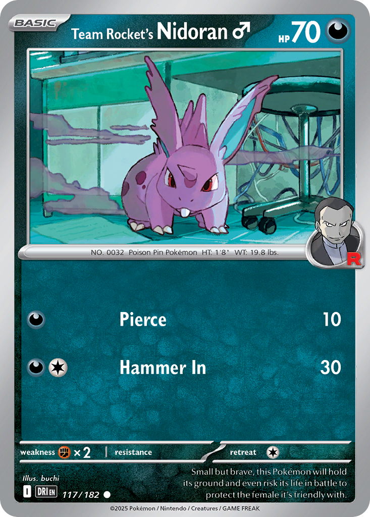 Team Rocket's Nidoran♂ - 117/182 - Normal - NM - Common - Destined Rivals