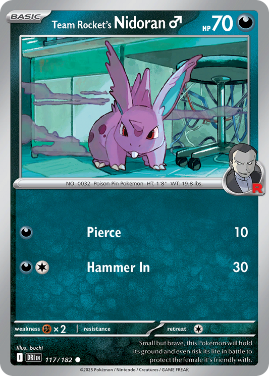 Team Rocket's Nidoran♂ - 117/182 - Normal - NM - Common - Destined Rivals