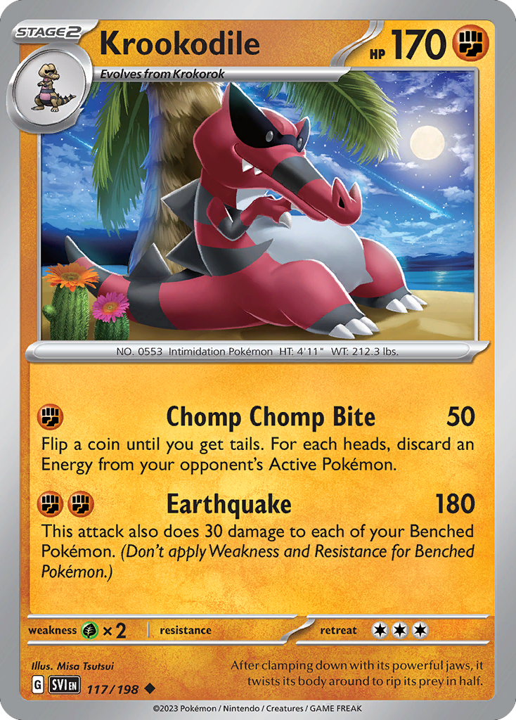 Krookodile - 117/198 - Normal - NM - Uncommon - Scarlet & Violet