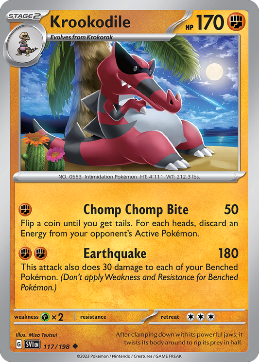 Krookodile - 117/198 - Normal - NM - Uncommon - Scarlet & Violet