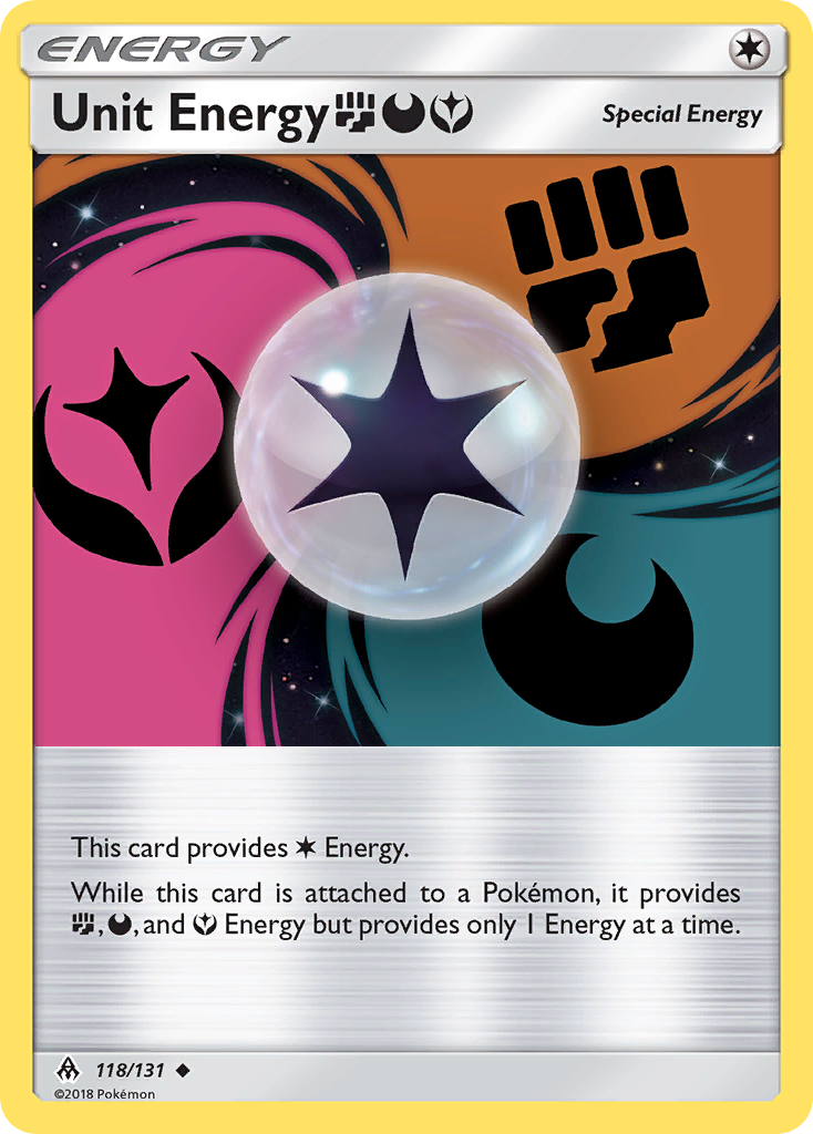 Unit Energy FightingDarknessFairy - 118/131 - Normal - NM - Uncommon - Forbidden Light