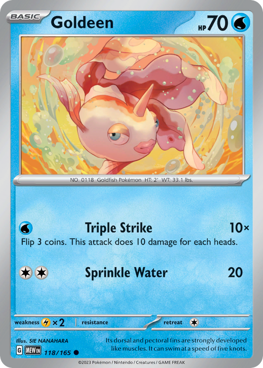 Goldeen - 118/165 - Reverse Holofoil - NM - Common - 151