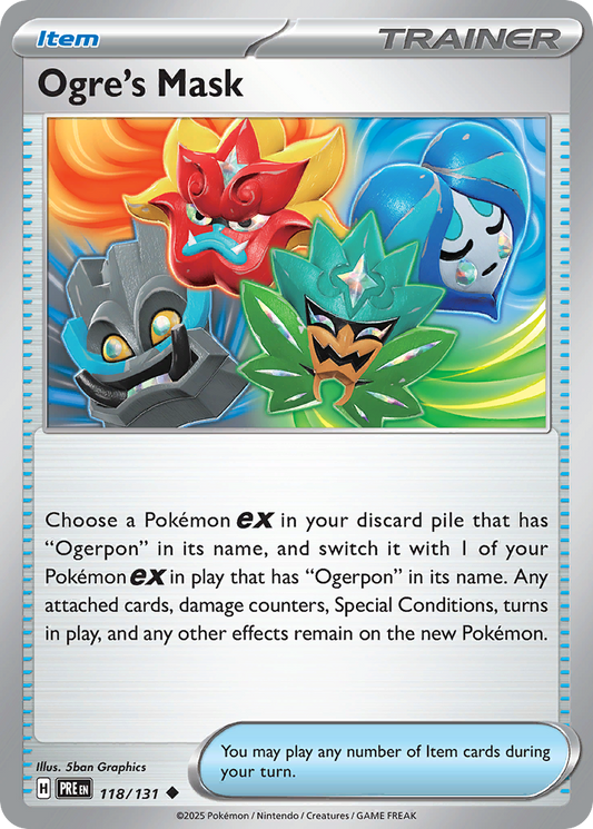 Ogre's Mask - 118/131 - Normal - NM - Uncommon - Prismatic Evolutions