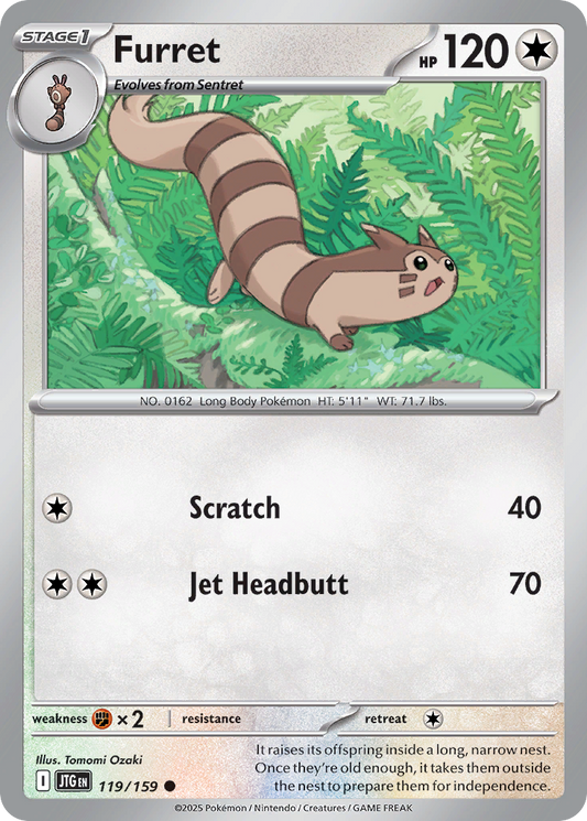 Furret - 119/159 - Reverse Holofoil - NM - Common - Journey Together
