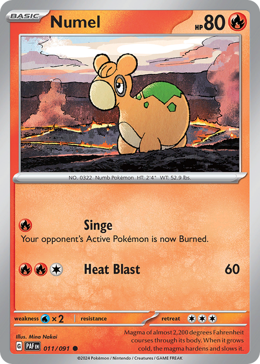 Numel - 11/91 - Normal - NM - Common - Paldean Fates
