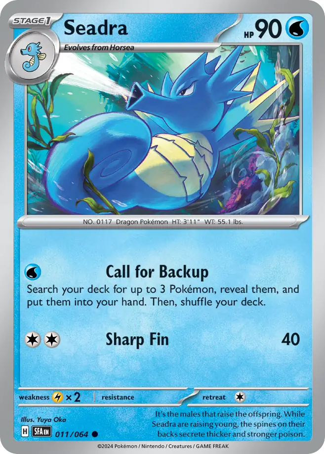 Seadra - 11/64 - Normal - NM - Common - Shrouded Fable