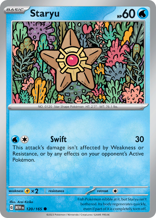 Staryu - 120/165 - Reverse Holofoil - NM - Common - 151
