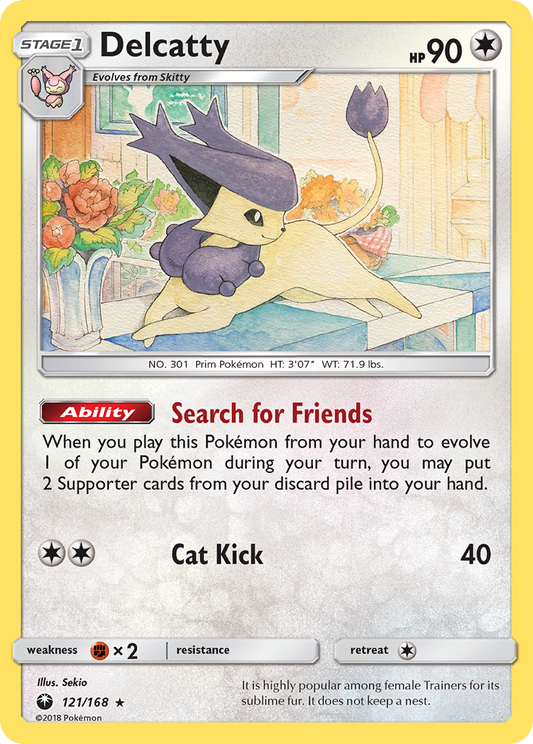 Delcatty - 121/168 - Holofoil - NM - Rare Holo - Celestial Storm