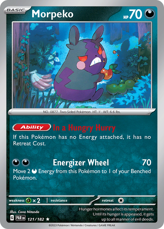 Morpeko - 121/182 - Holofoil - NM - Rare - Paradox Rift