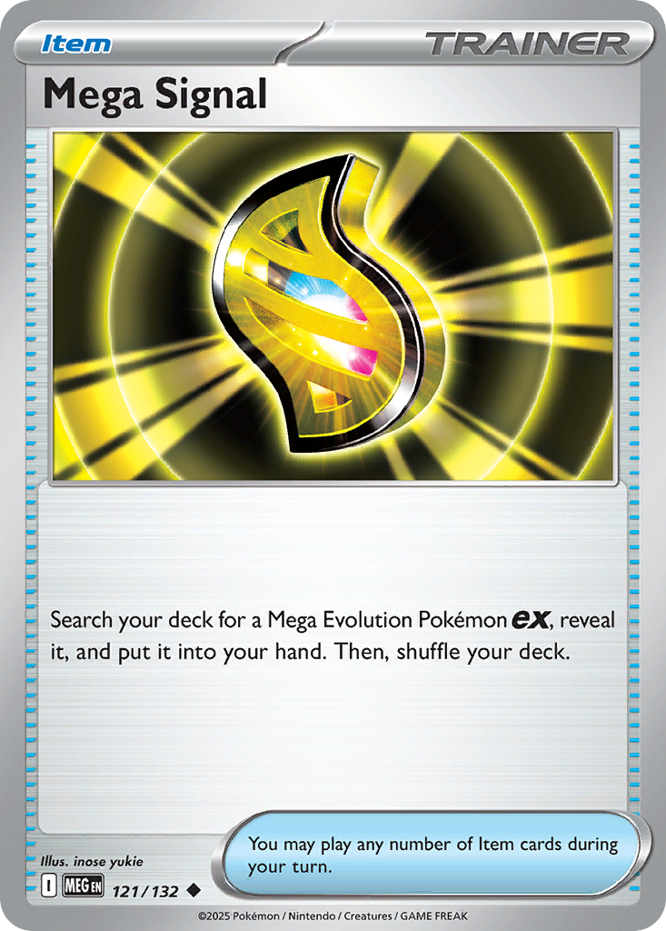 Mega Signal - 121/132 - Reverse Holofoil - NM - Uncommon - Mega Evolution