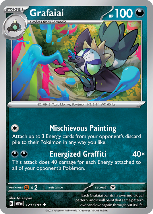 Grafaiai - 121/191 - Reverse Holofoil - NM - Uncommon - Surging Sparks