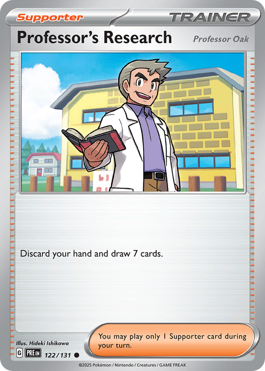Professor's Research - 122/131 - Reverse Holofoil - NM - Common - Prismatic Evolutions