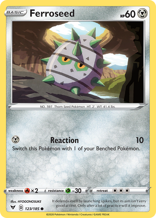 Ferroseed - 123/185 - Normal - NM - Common - Vivid Voltage