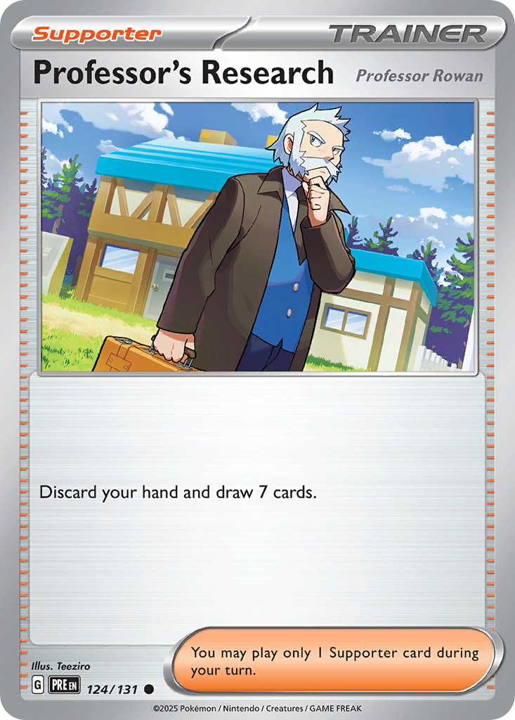Professor's Research - 124/131 - Normal - NM - Common - Prismatic Evolutions