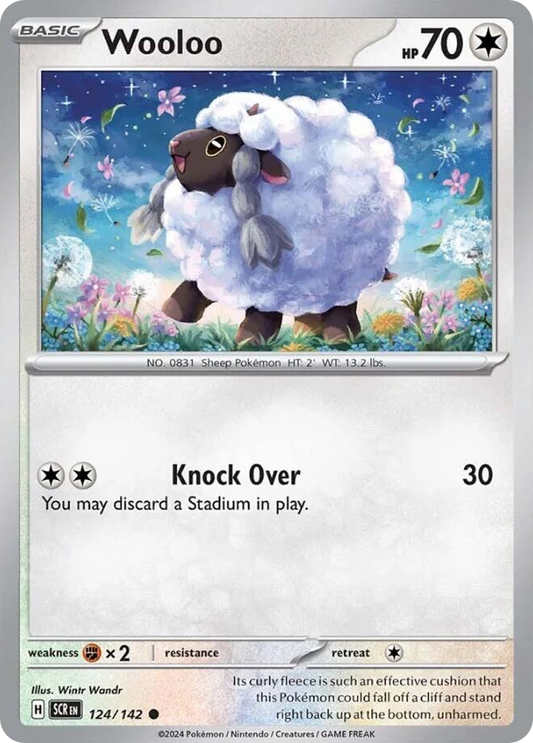 Wooloo - 124/142 - Reverse Holofoil - NM - Common - Stellar Crown