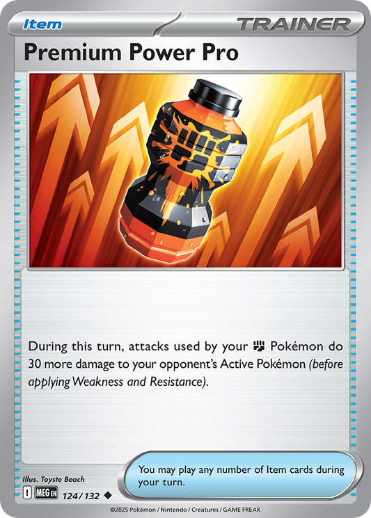Premium Power Pro - 124/132 - Reverse Holofoil - NM - Uncommon - Mega Evolution