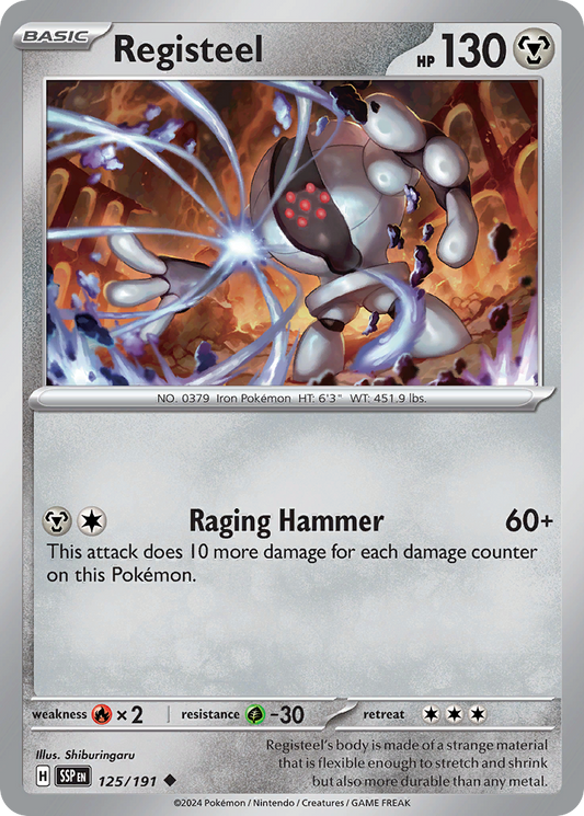 Registeel - 125/191 - Normal - NM - Uncommon - Surging Sparks