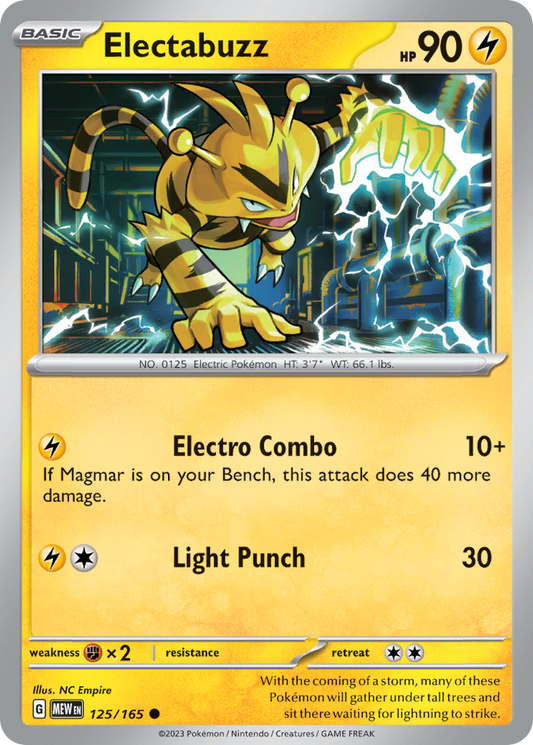 Electabuzz - 125/165 - Normal - NM - Common - 151