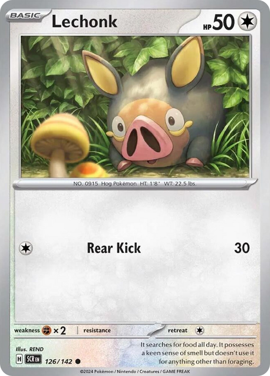 Lechonk - 126/142 - Reverse Holofoil - NM - Common - Stellar Crown