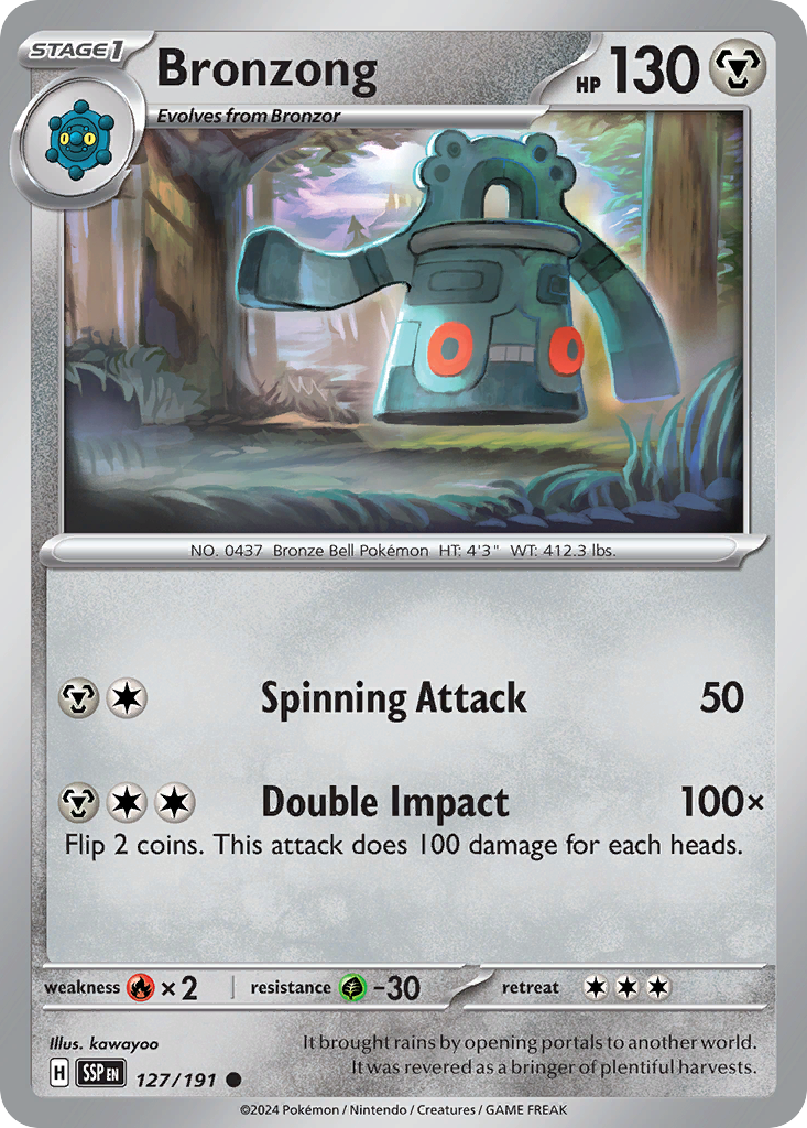 Bronzong - 127/191 - Reverse Holofoil - NM - Common - Surging Sparks