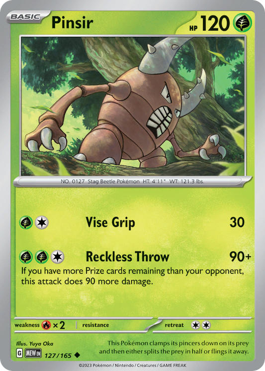 Pinsir - 127/165 - Normal - NM - Uncommon - 151