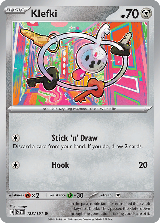 Klefki - 128/191 - Reverse Holofoil - NM - Common - Surging Sparks
