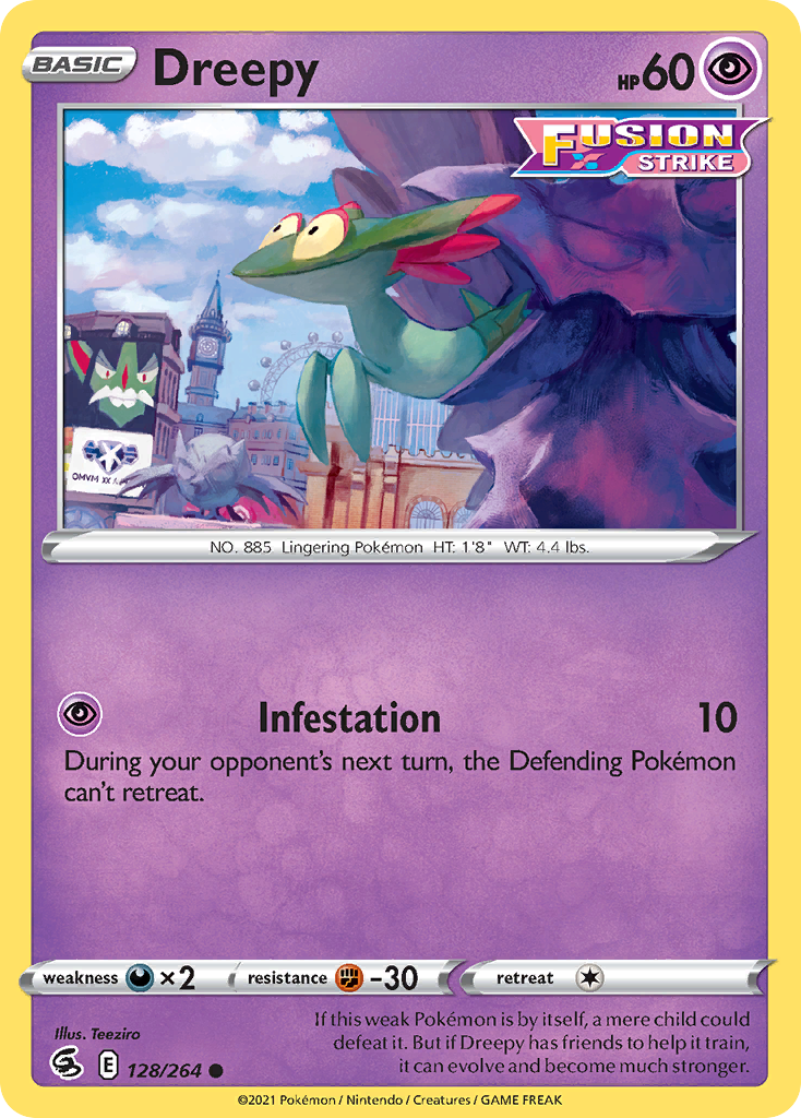 Dreepy - 128/264 - Normal - NM - Common - Fusion Strike