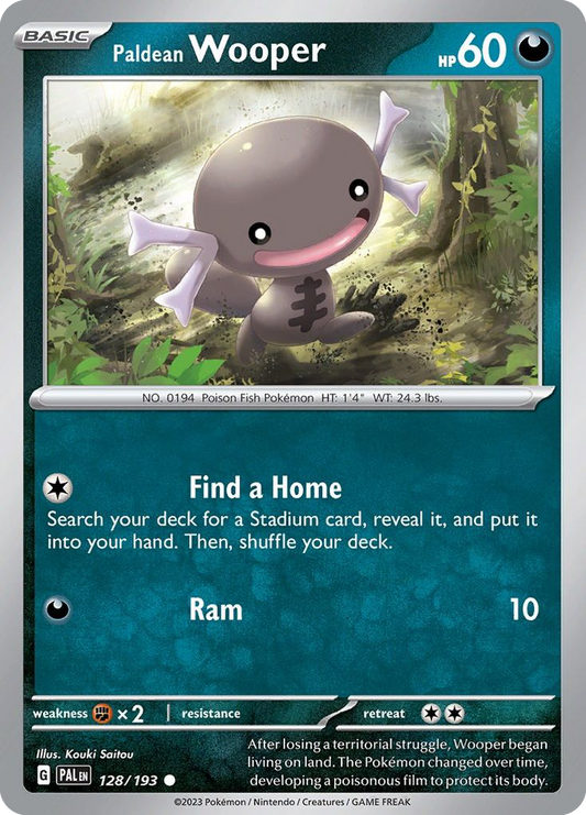 Paldean Wooper - 128/193 - Normal - NM - Common - Paldea Evolved