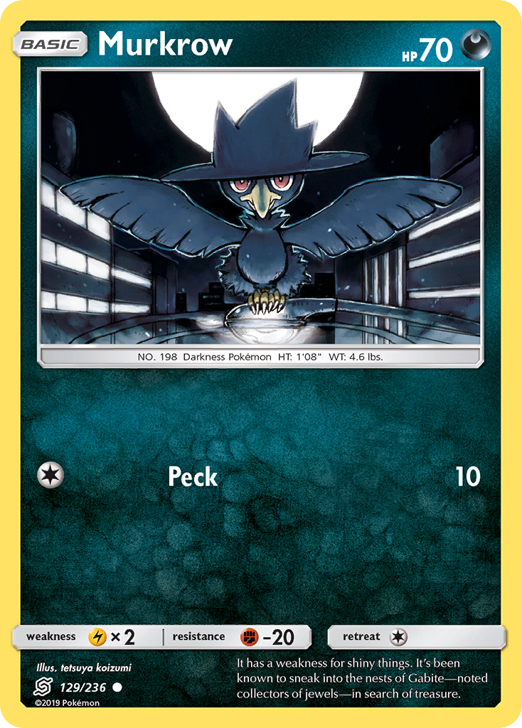 Murkrow - 129/236 - Normal - NM - Common - Unified Minds