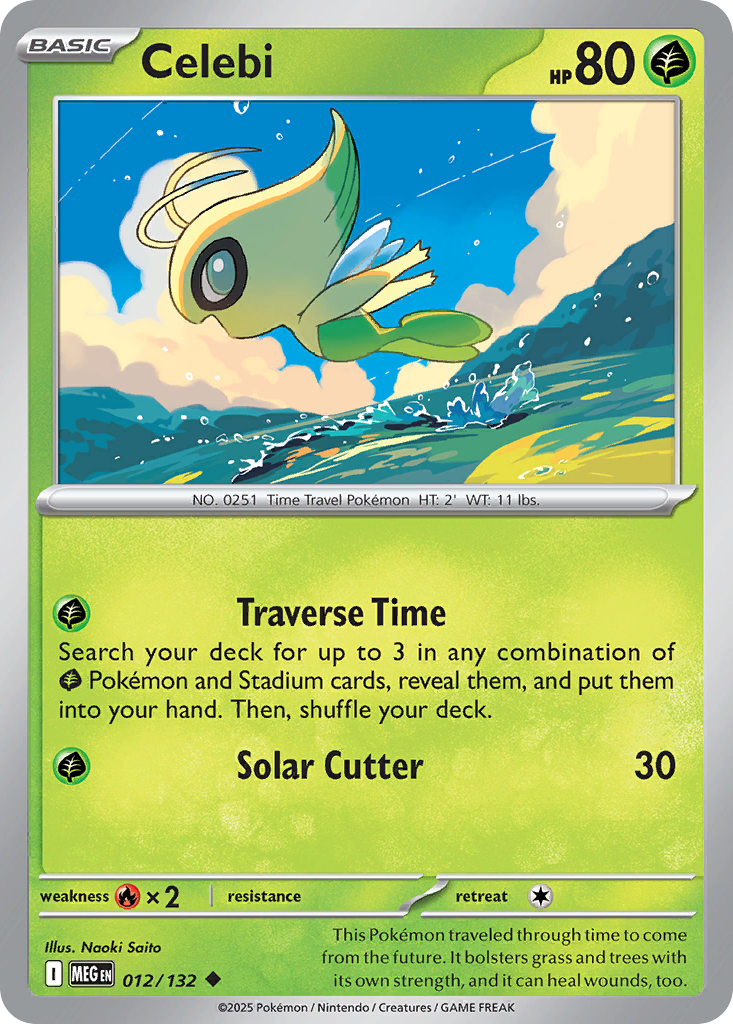 Celebi - 12/132 - Normal - NM - Uncommon - Mega Evolution